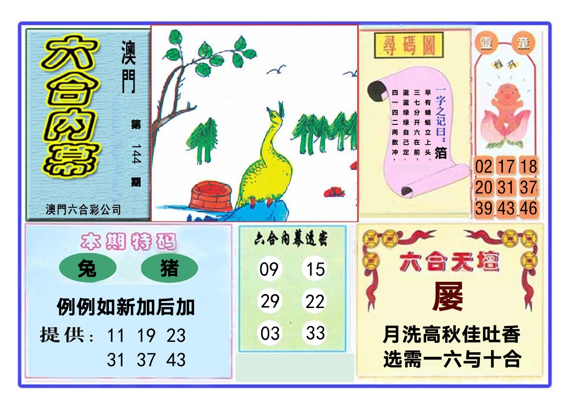 六合内幕 第144期