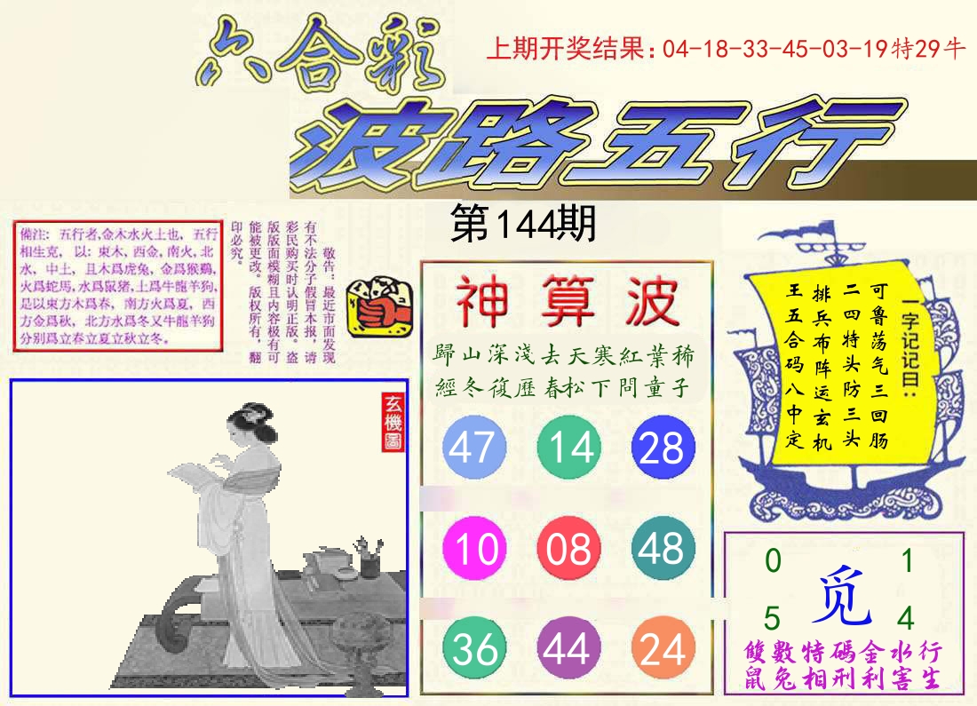 波路五行 第144期