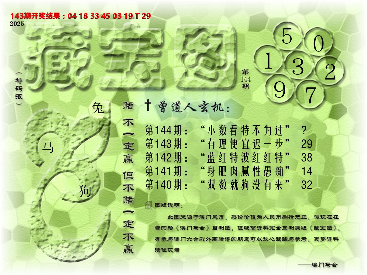 《藏宝图》 第144期