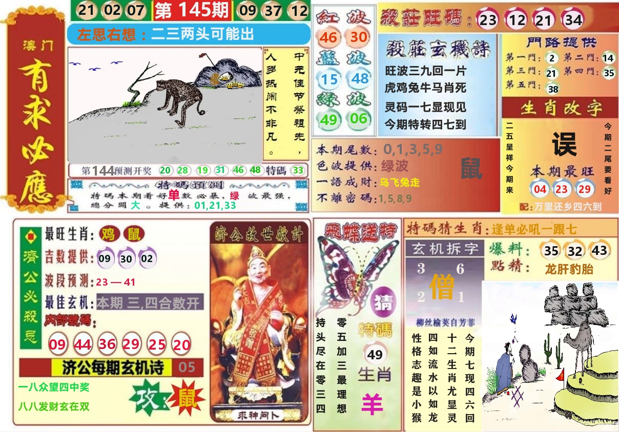 澳门有求必应 第145期