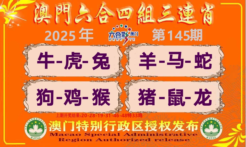 六合三连肖 第145期