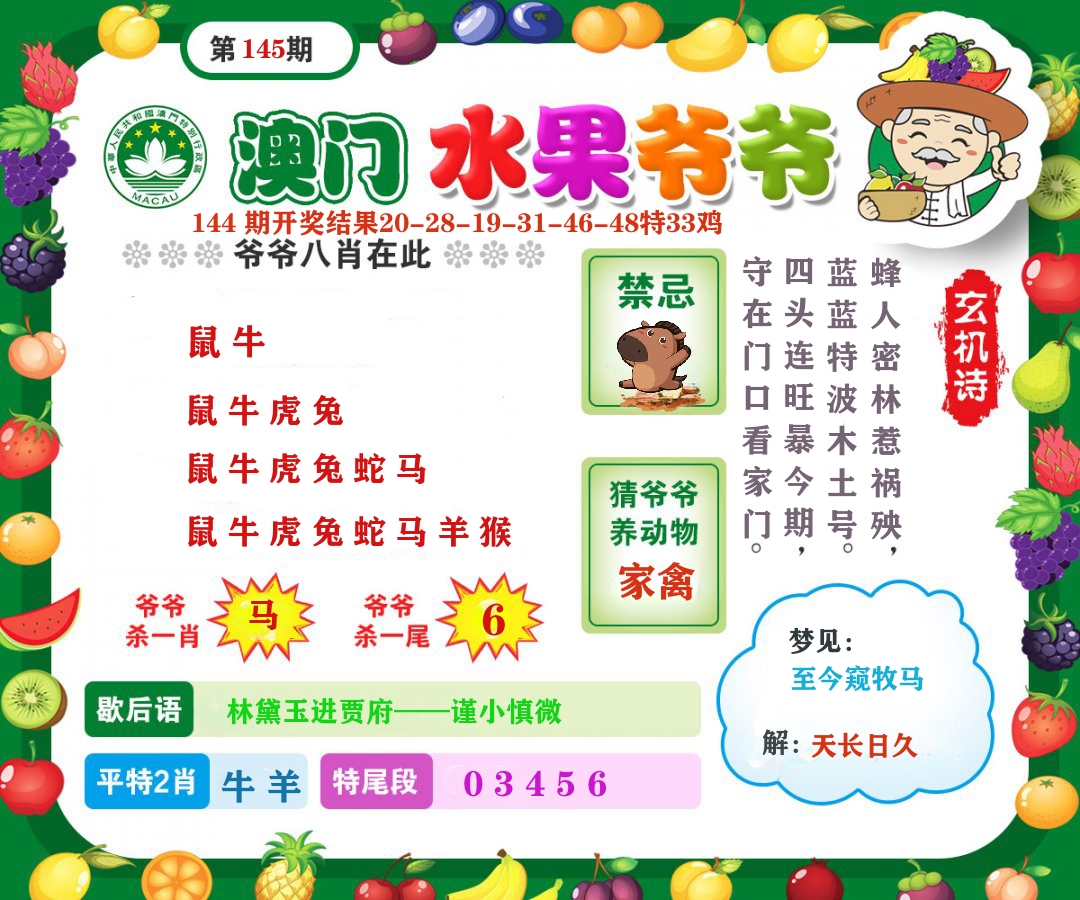 澳门水果爷爷 第145期
