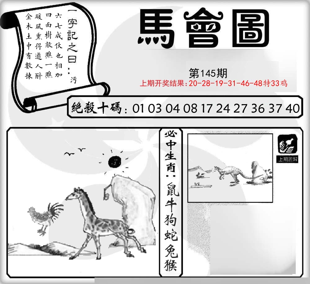 马会图 第145期