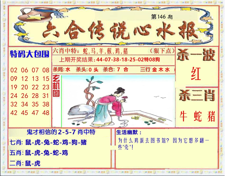 六合传说心水报 第146期