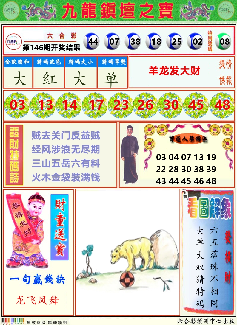 挂牌解特码A 第146期