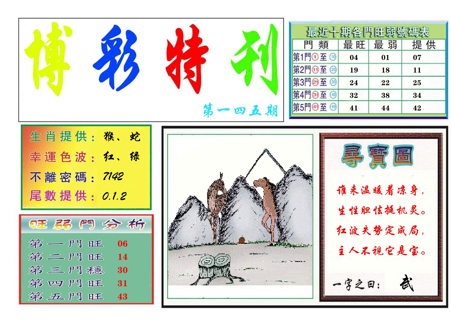 博彩特刊 第146期