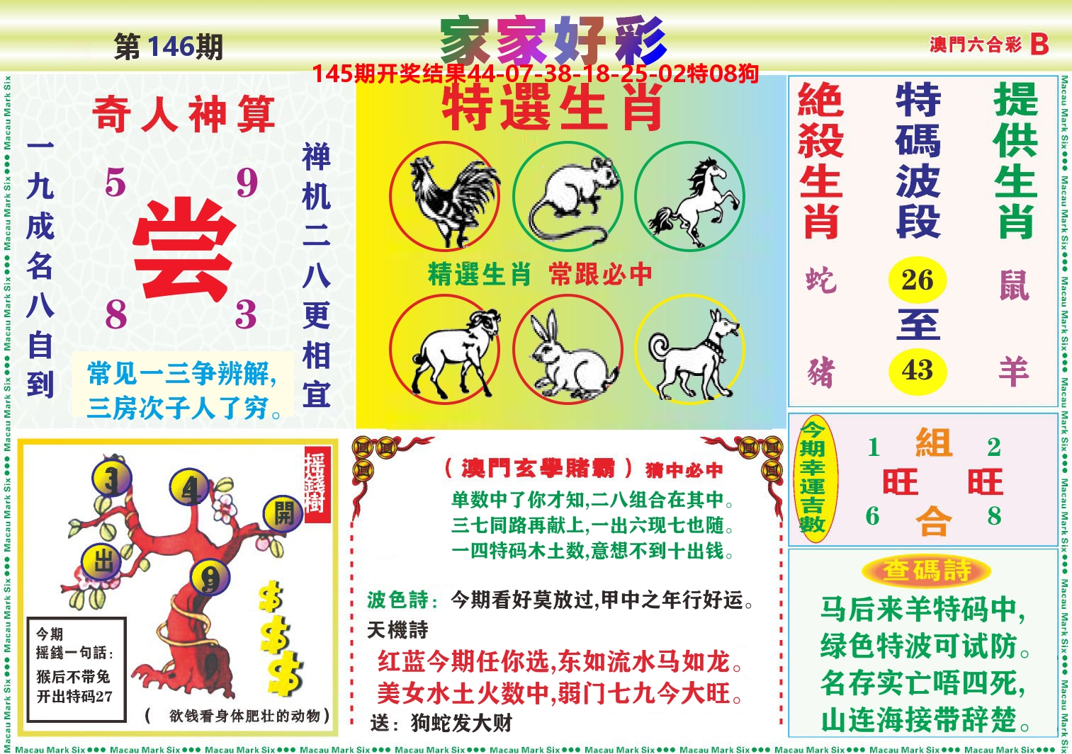 家家好彩B 第146期