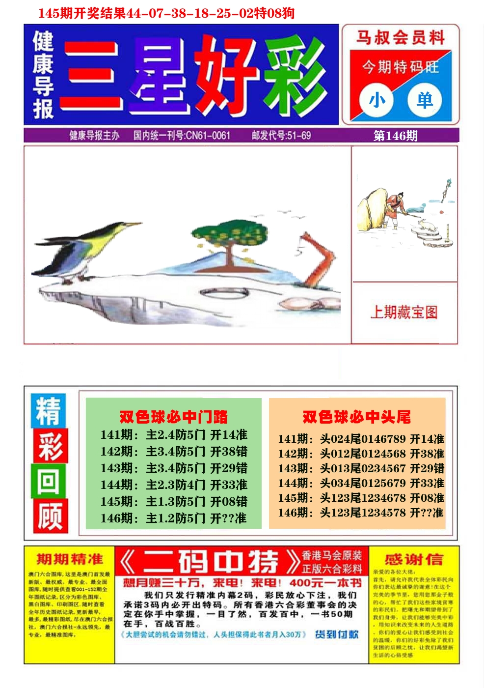 澳门三星好彩A 第146期