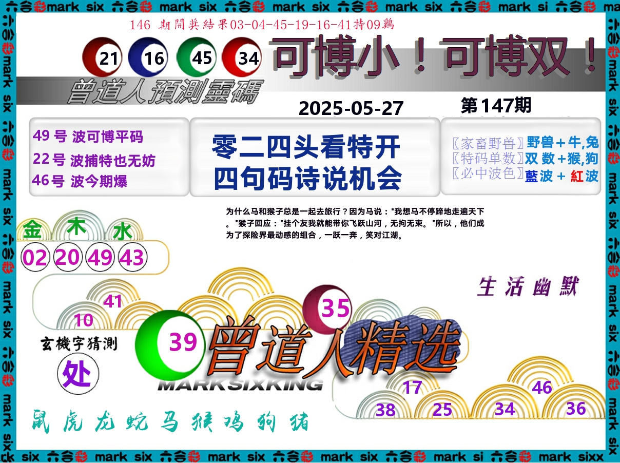 曾道人精选 第147期