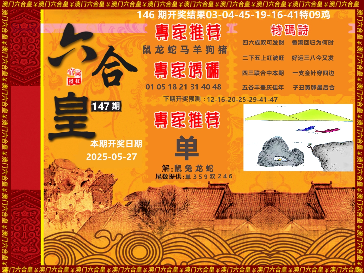 六合皇系列 第147期