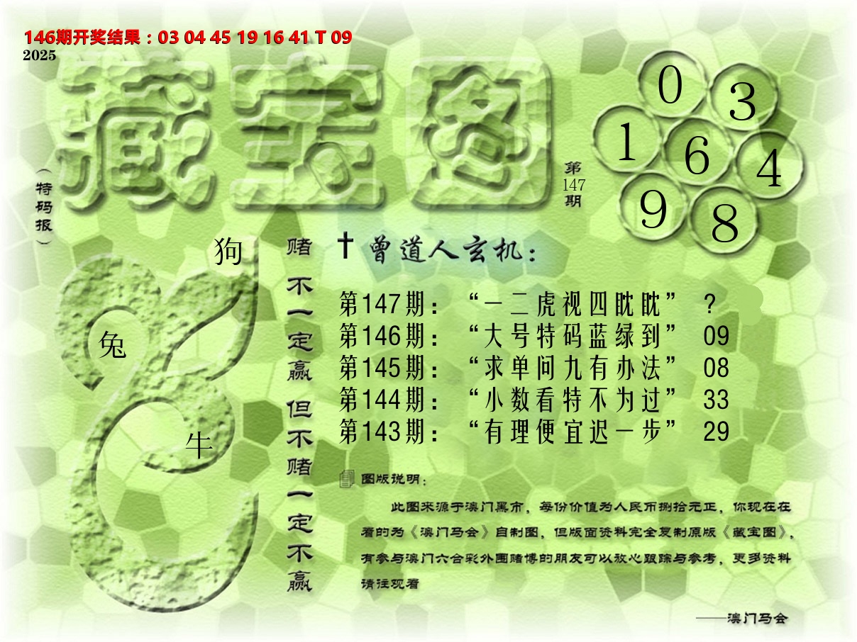 《藏宝图》 第147期