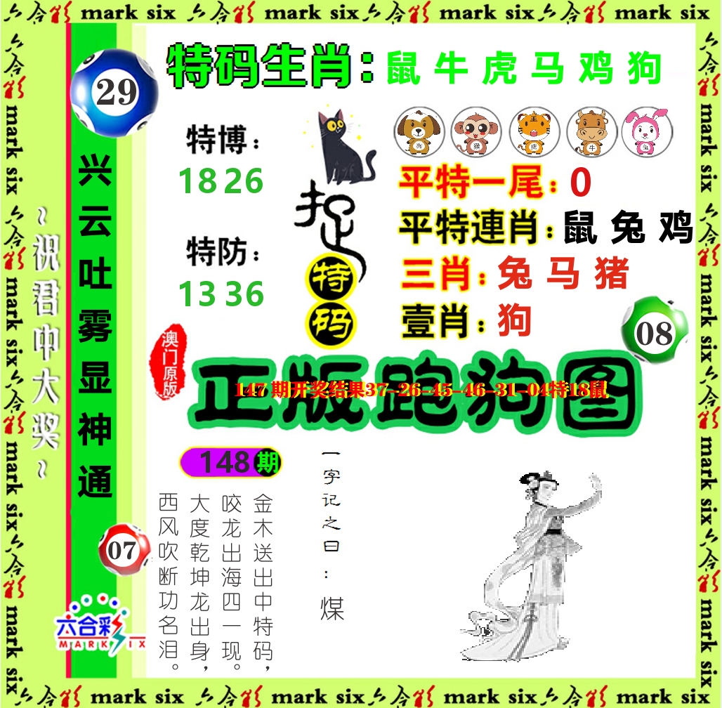 正版跑狗图 第148期