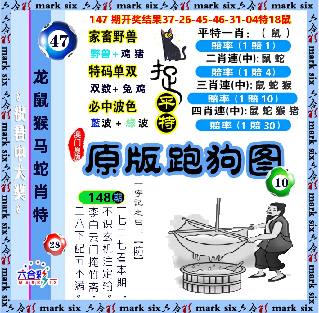 原版跑狗图 第148期
