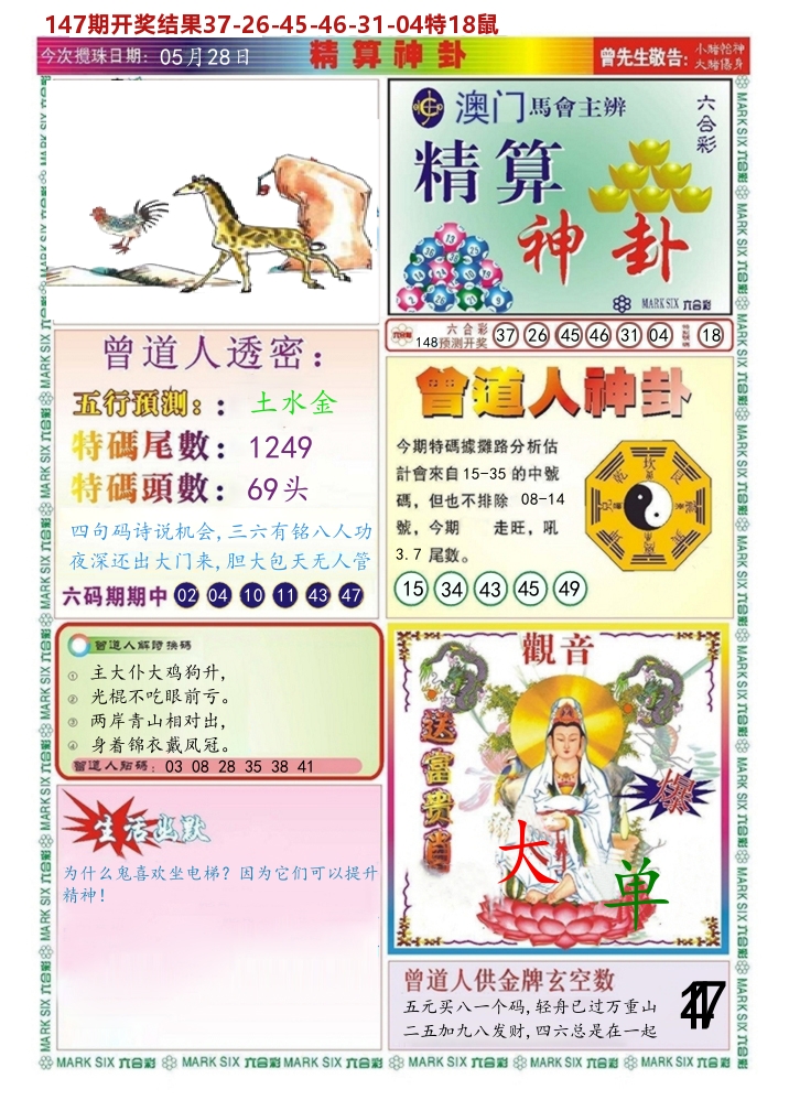澳门精算神卦 第148期
