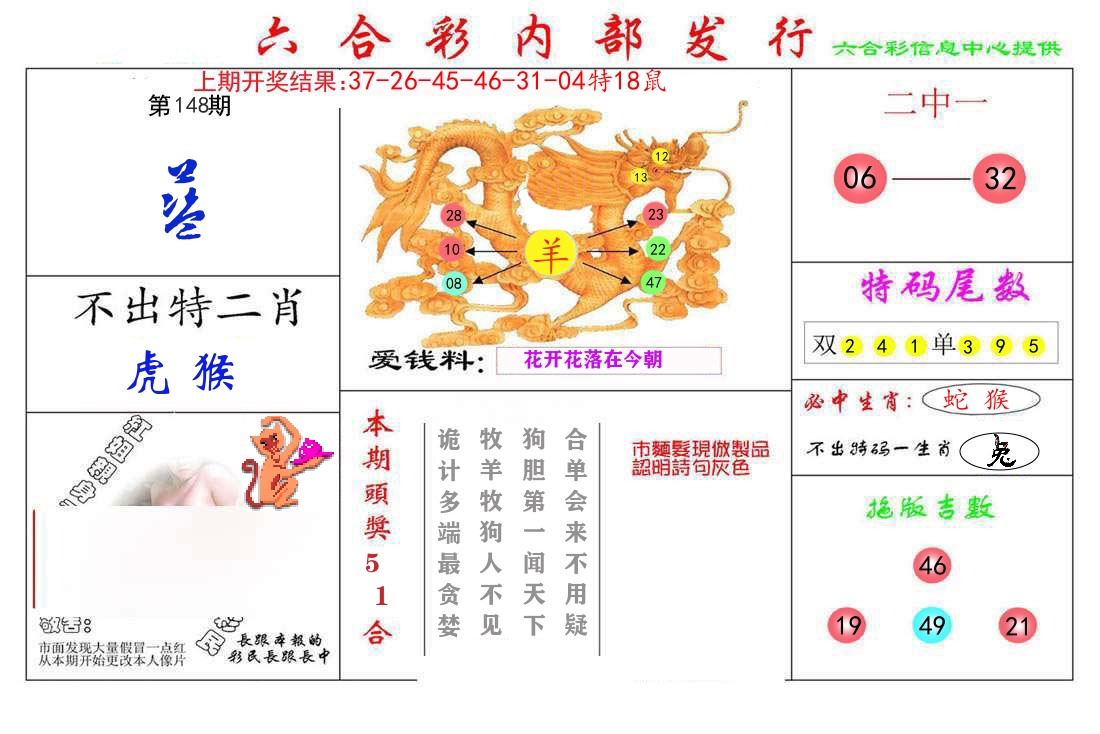 六合彩内部发行 第148期