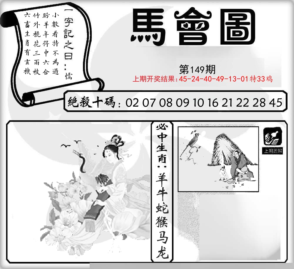 马会图 第149期