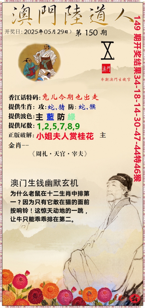 澳门陆道人 第150期