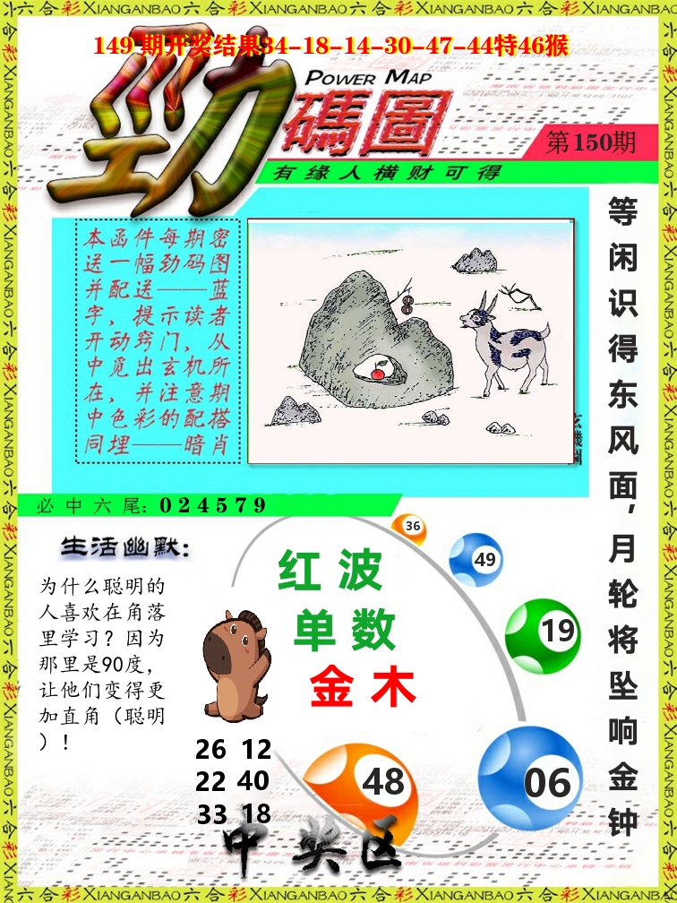 劲码图 第150期