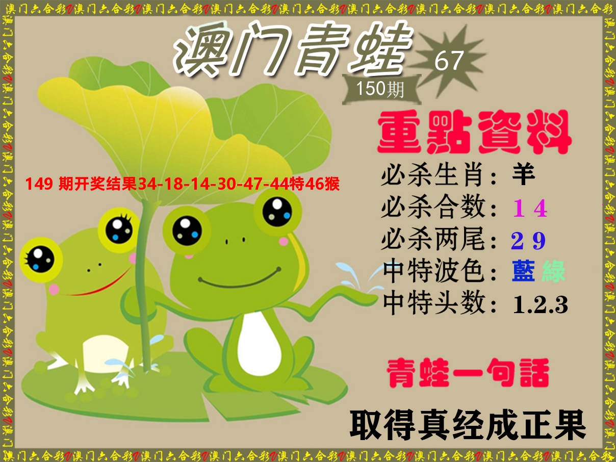 青蛙系列67 第150期