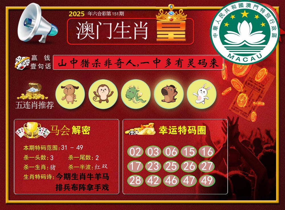澳门生肖皇 第151期