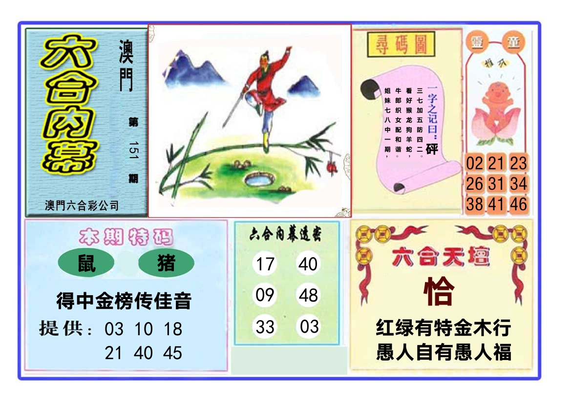 六合内幕 第151期