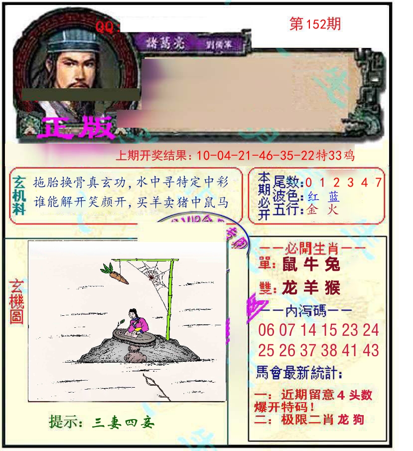 诸葛亮玄机 第152期