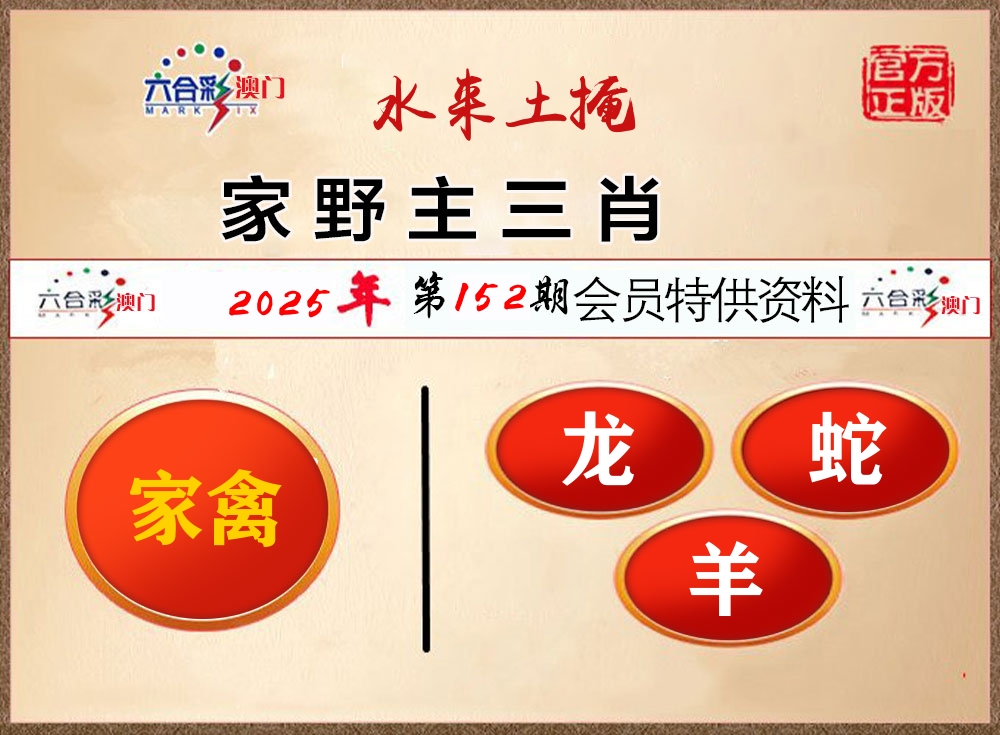 会员特供资料 第152期