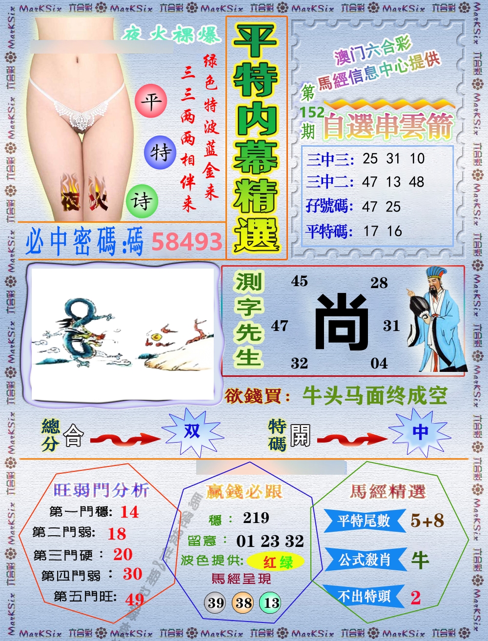 平特内幕精选 第152期