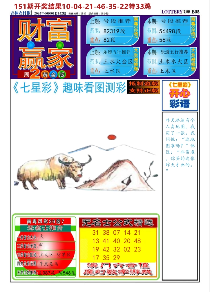 七星彩图A 第152期