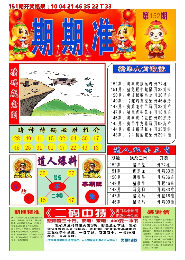 澳门期期准A 第152期