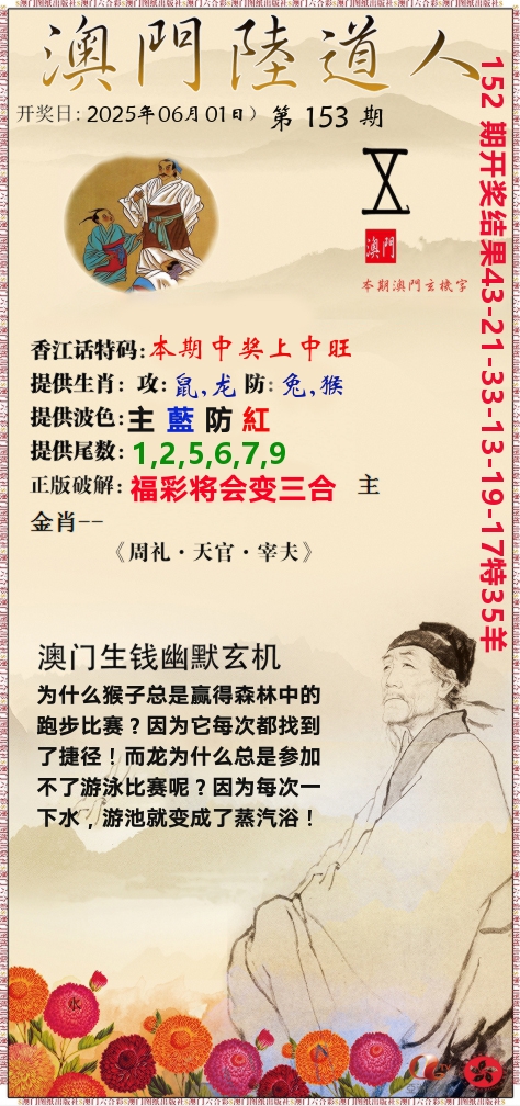澳门陆道人 第153期