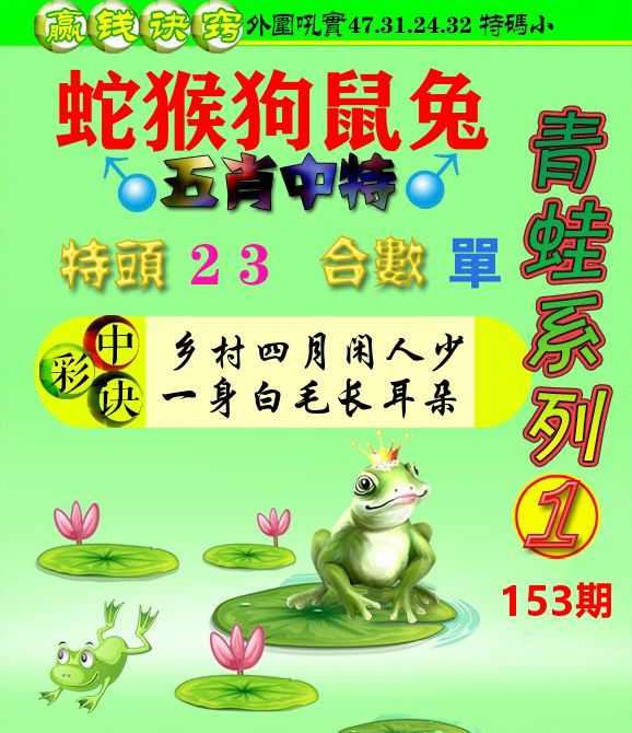 青蛙彩图 第153期