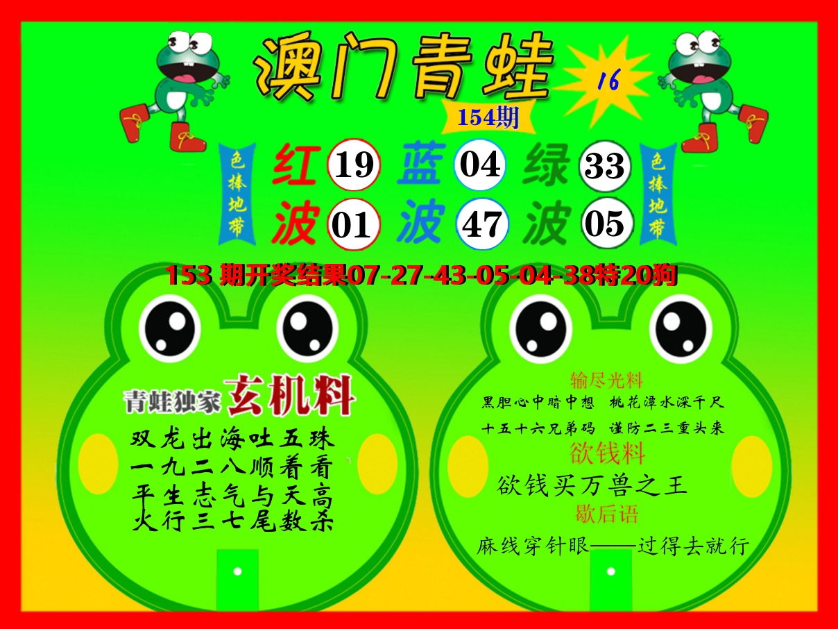 青蛙系列16 第154期