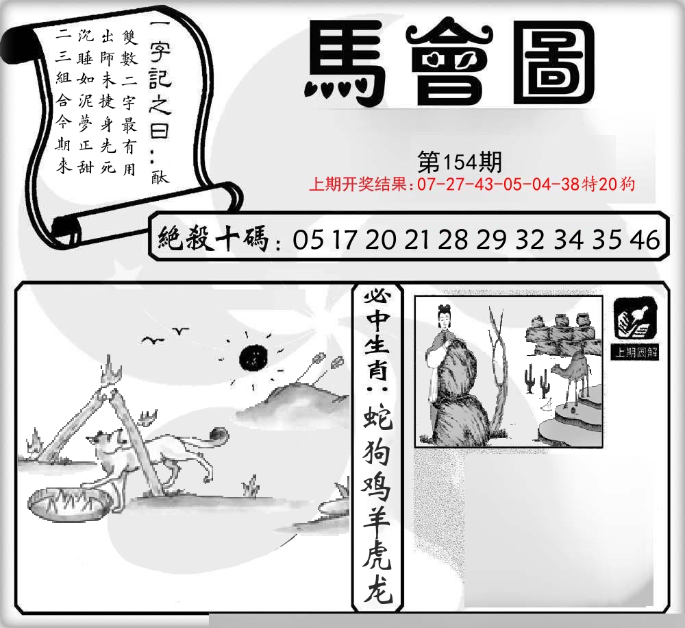 马会图 第154期