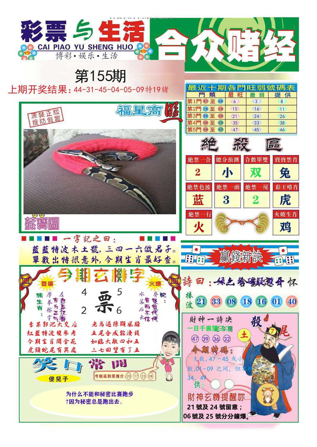 合众赌经 第155期