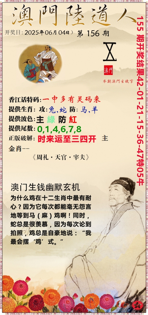 澳门陆道人 第156期