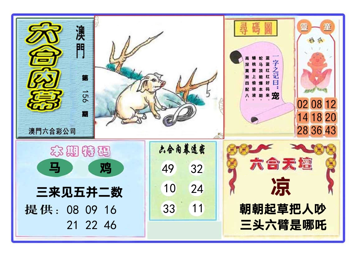 六合内幕 第156期