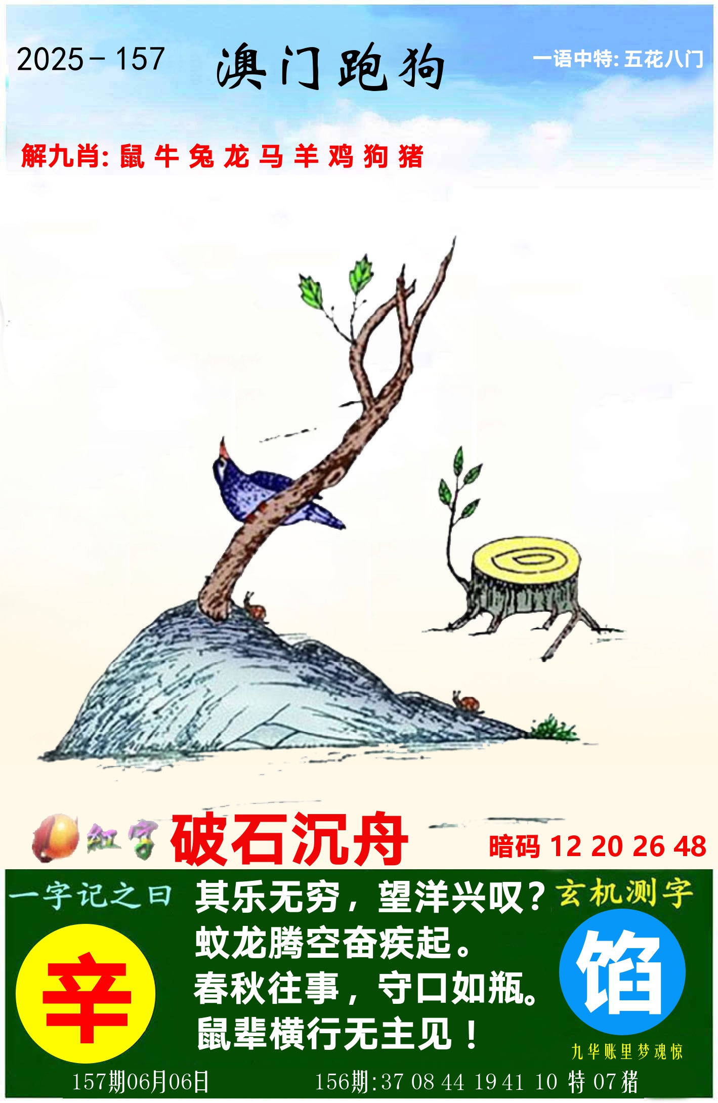 澳门跑狗图 第157期