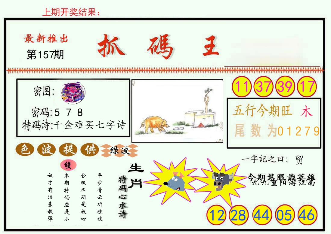最新抓码王 第157期