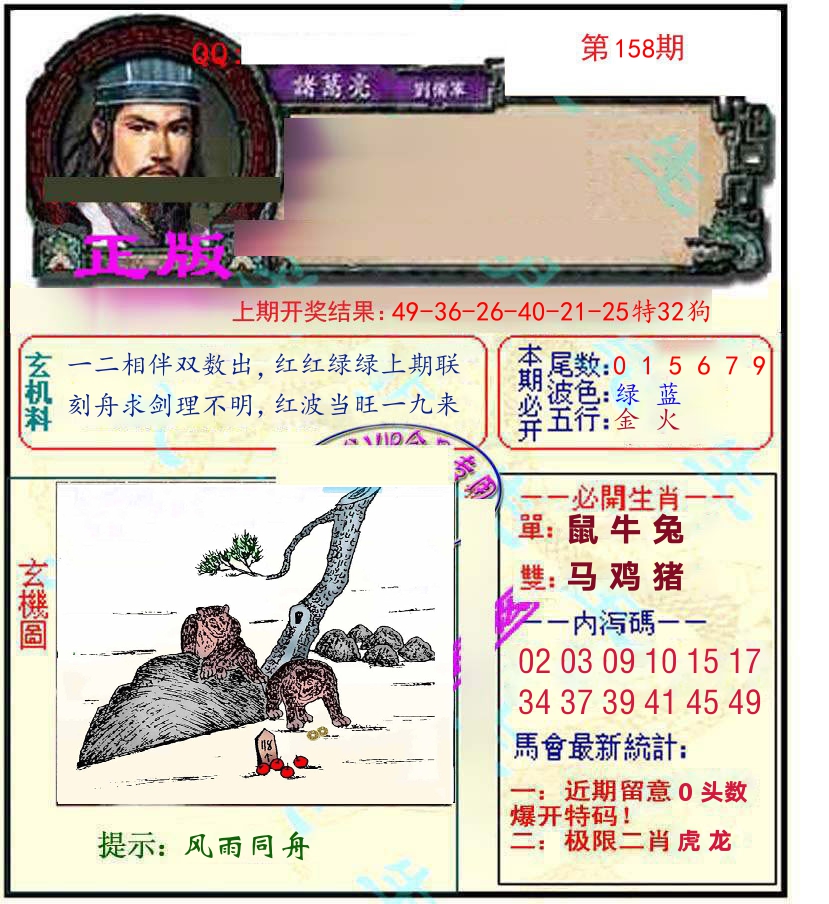 诸葛亮玄机 第158期