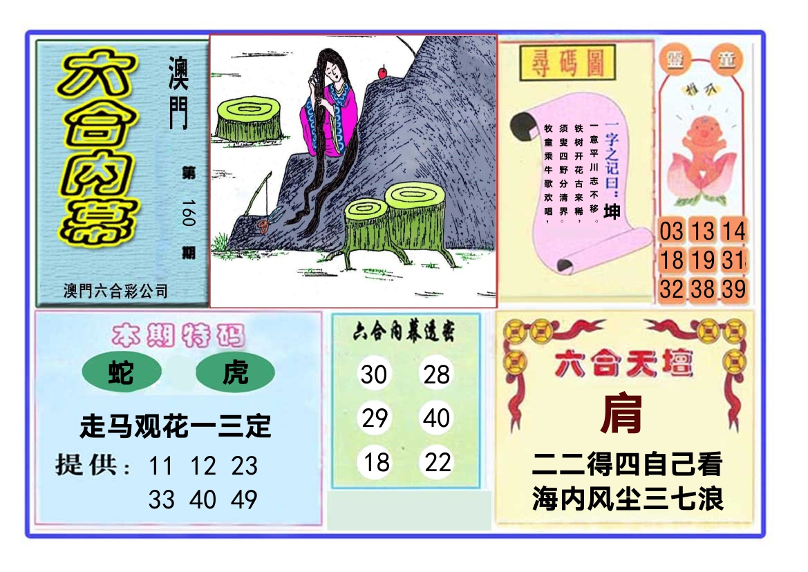 六合内幕 第160期