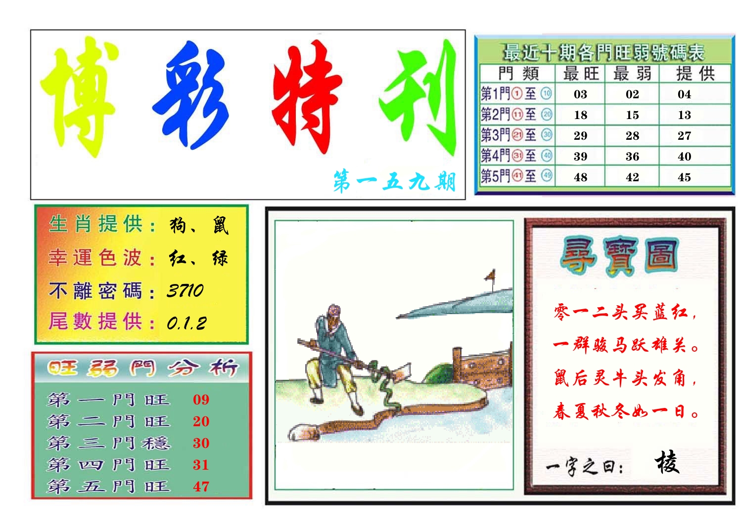 博彩特刊 第160期
