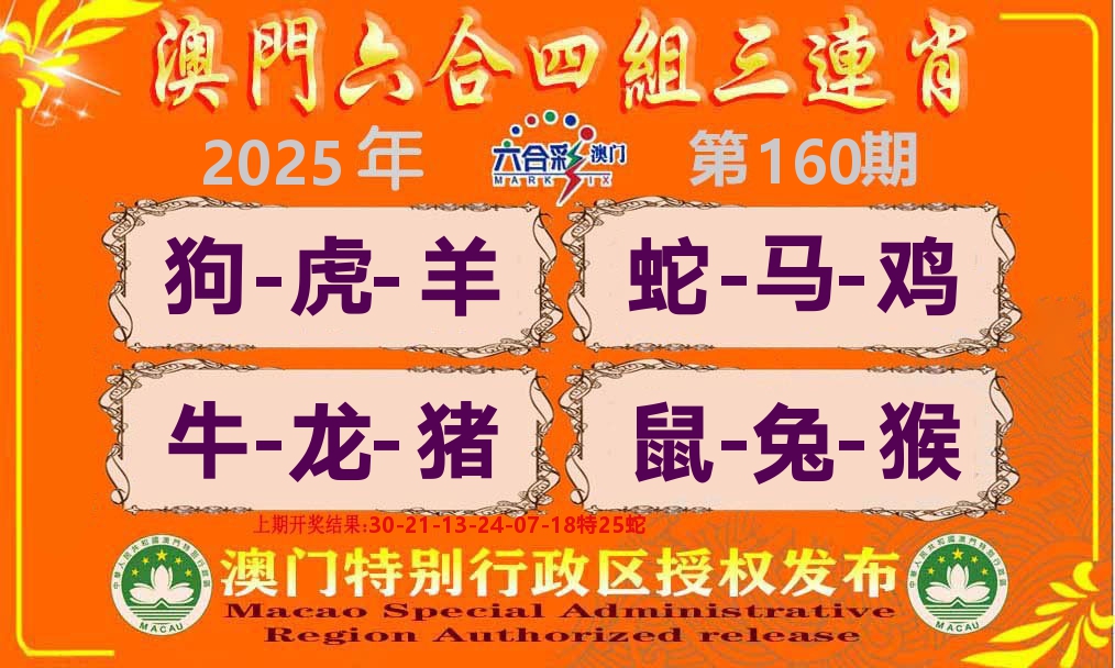 六合三连肖 第160期