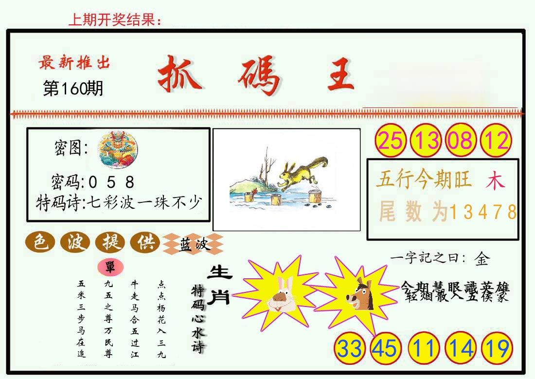 最新抓码王 第160期