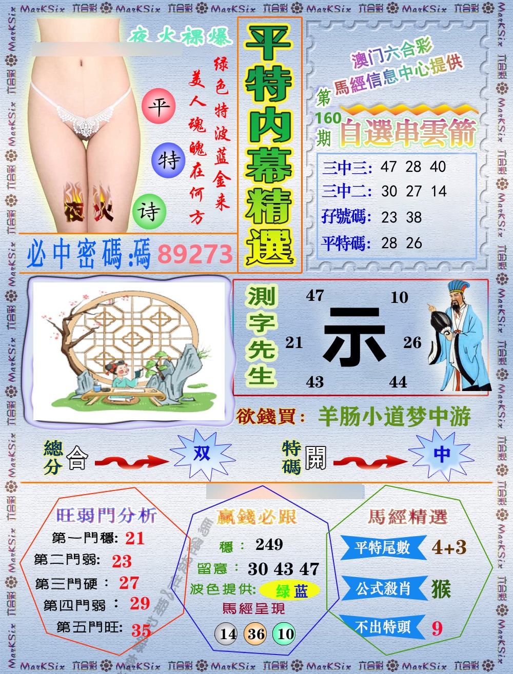 平特内幕精选 第160期