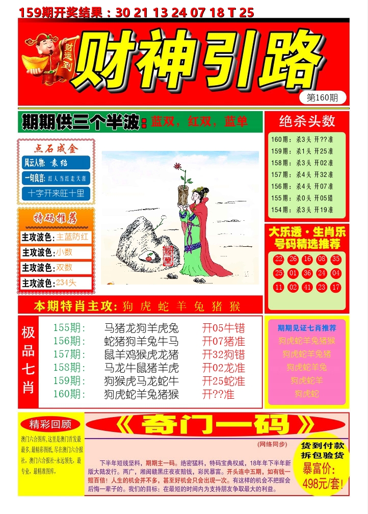 财神引路 第160期
