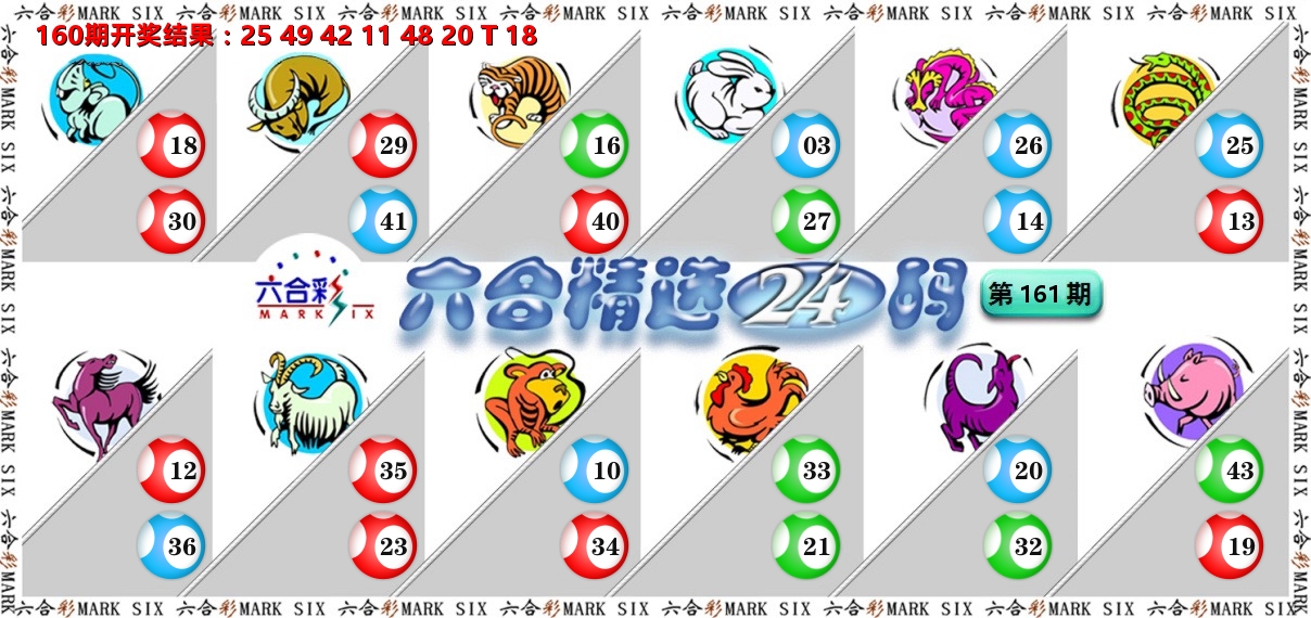 六合精选24码 第161期