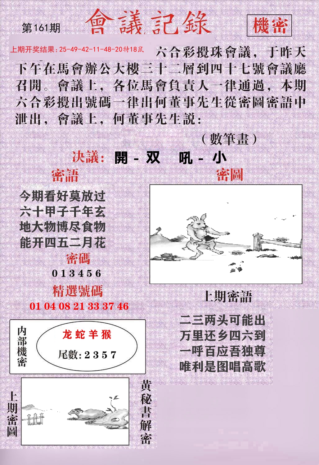会议记录 第161期