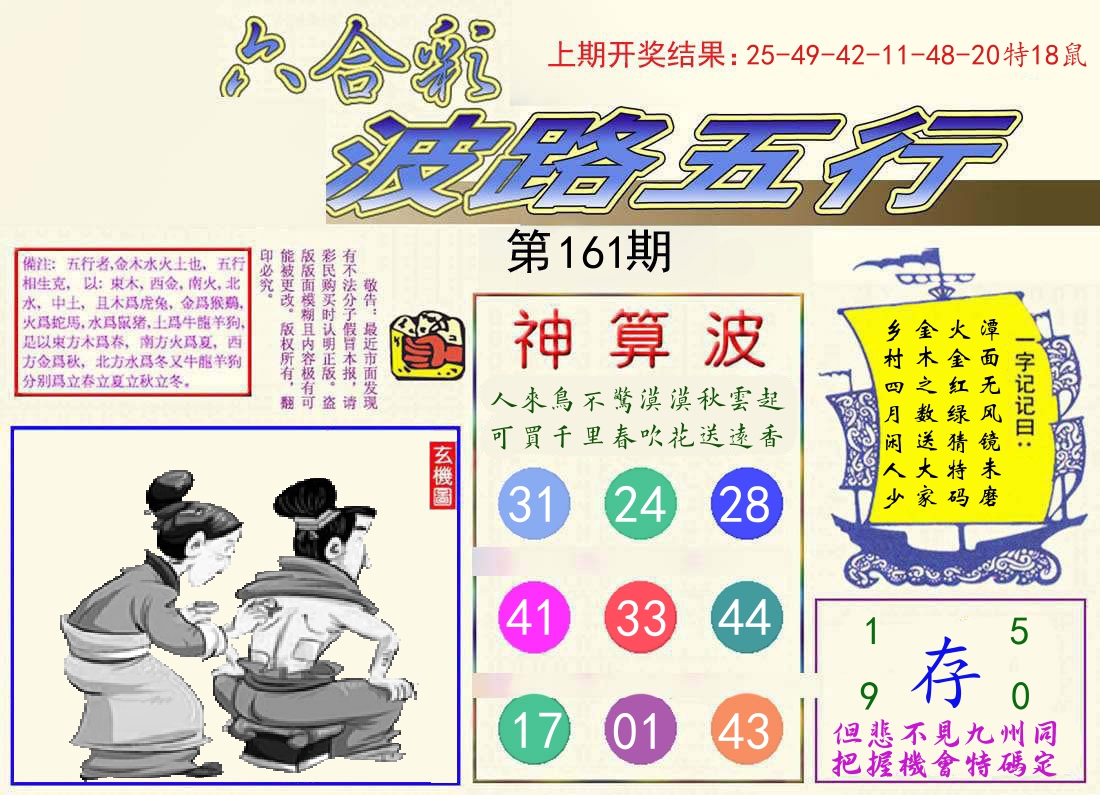 波路五行 第161期