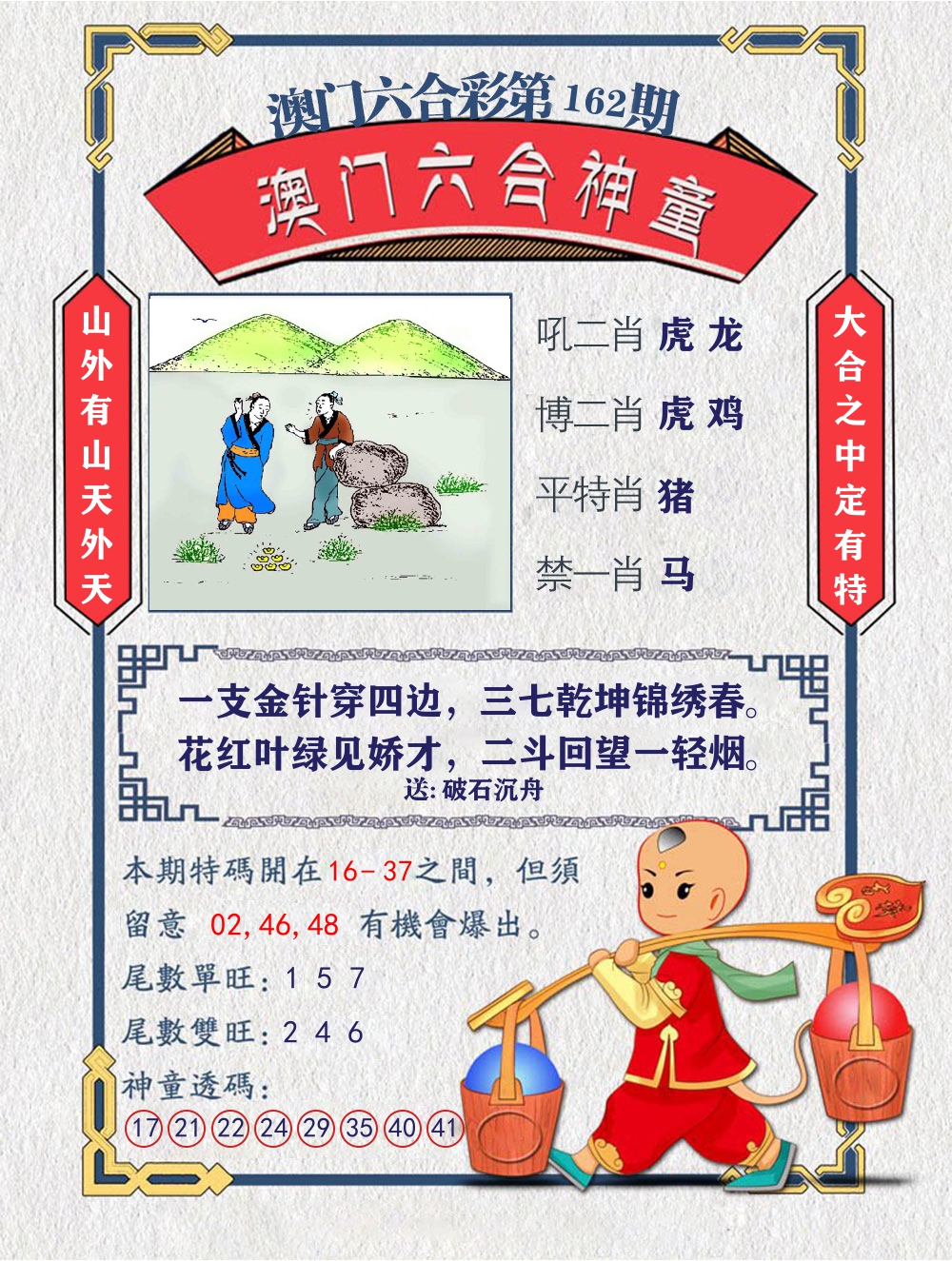 六合神童 第162期